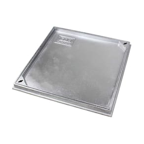 Tampa Tampão Chão Alumínio Fundido Simples Rebaixado 30x30cm