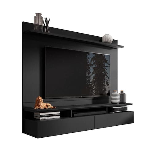 imagem-Painel Para TV Até 55 Polegadas Para Sala Suspenso Noruega - Preto