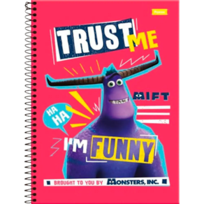 Caderno Universitário 1 Matéria Foroni Monstros SA Funny
