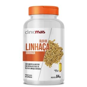 Óleo De Linhaça Dourada 60 Cápsulas 1000mg Clinicmais