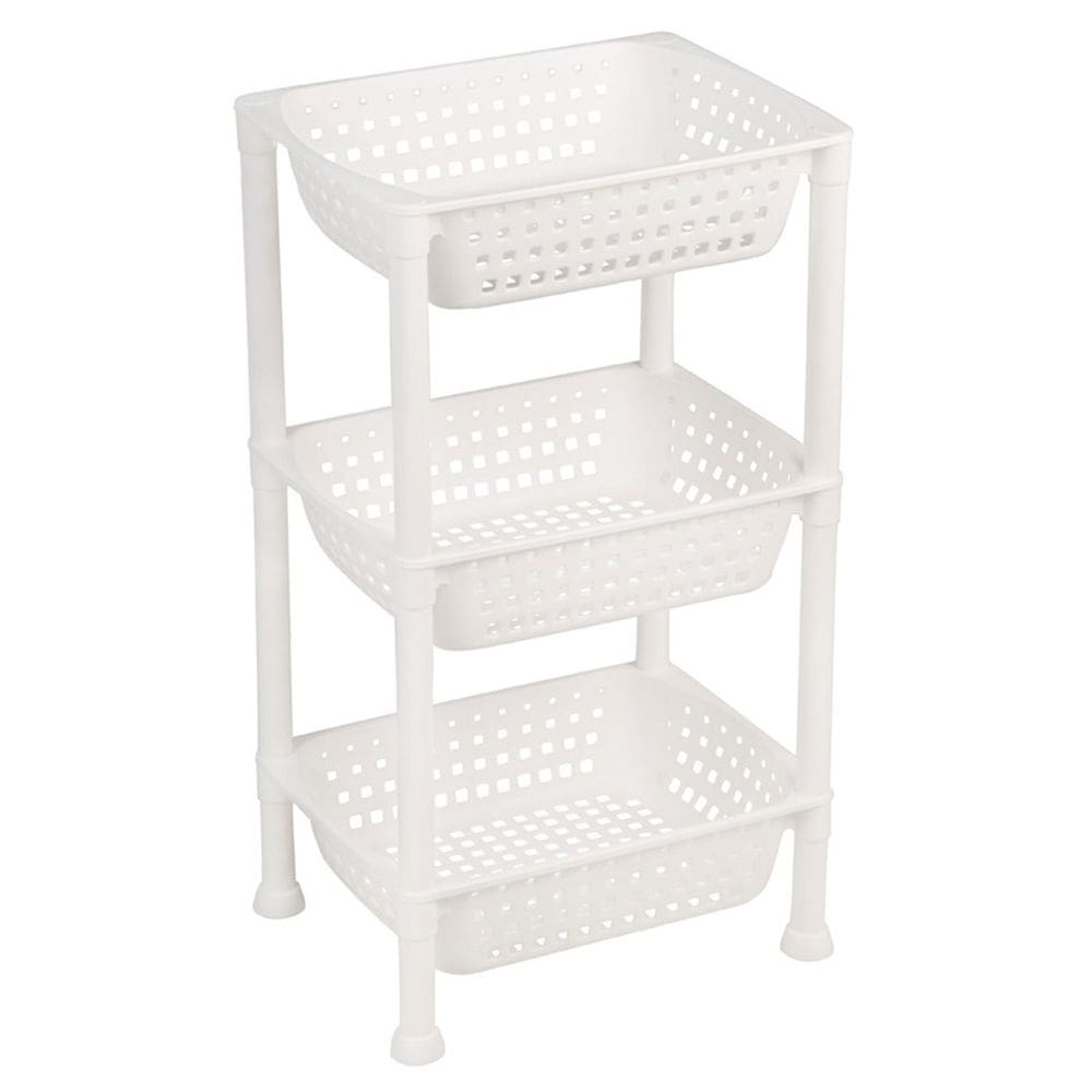 Fruteira com 3 Bandejas Branca Ordene