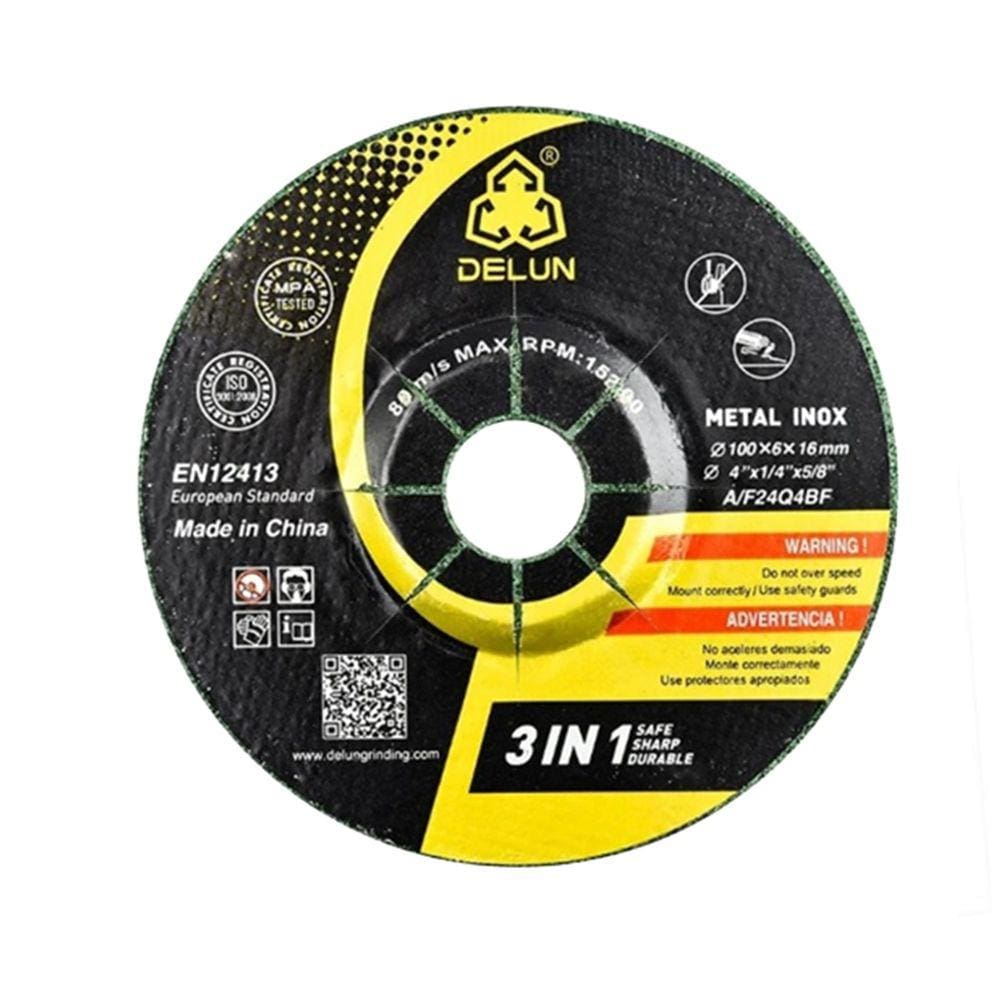 Disco Desbaste 4 1/2`` Delun 115 X 6.0 X 22,23Mm - Cx25
