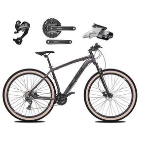 Bicicleta Aro 29 Ksw Xlt 27v Câmbios Shimano Altus Freios Hidráulicos Garfo Com Trava Pneu Bege - Grafite