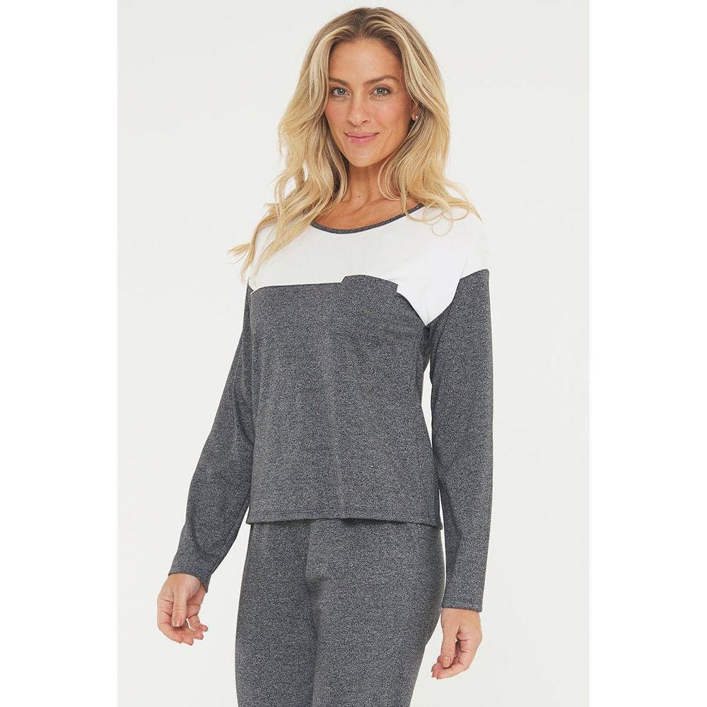 Pijama Feminino Longo Recorte e Bolso