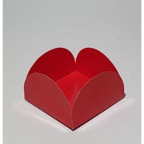 Forminha 4 Pétalas Vermelho com 50 Unidades 3,5x3,5 - Candy