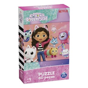 Quebra-Cabeça Gabby`s Dollhouse 60 peças - Grow