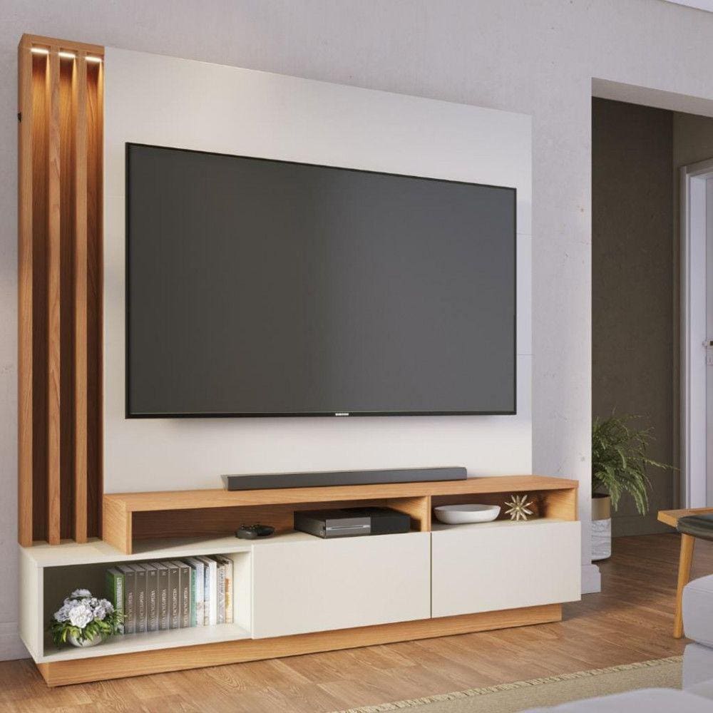 Estante Home para TV até 75 Polegadas 2 Portas Led Humaitá Colibri