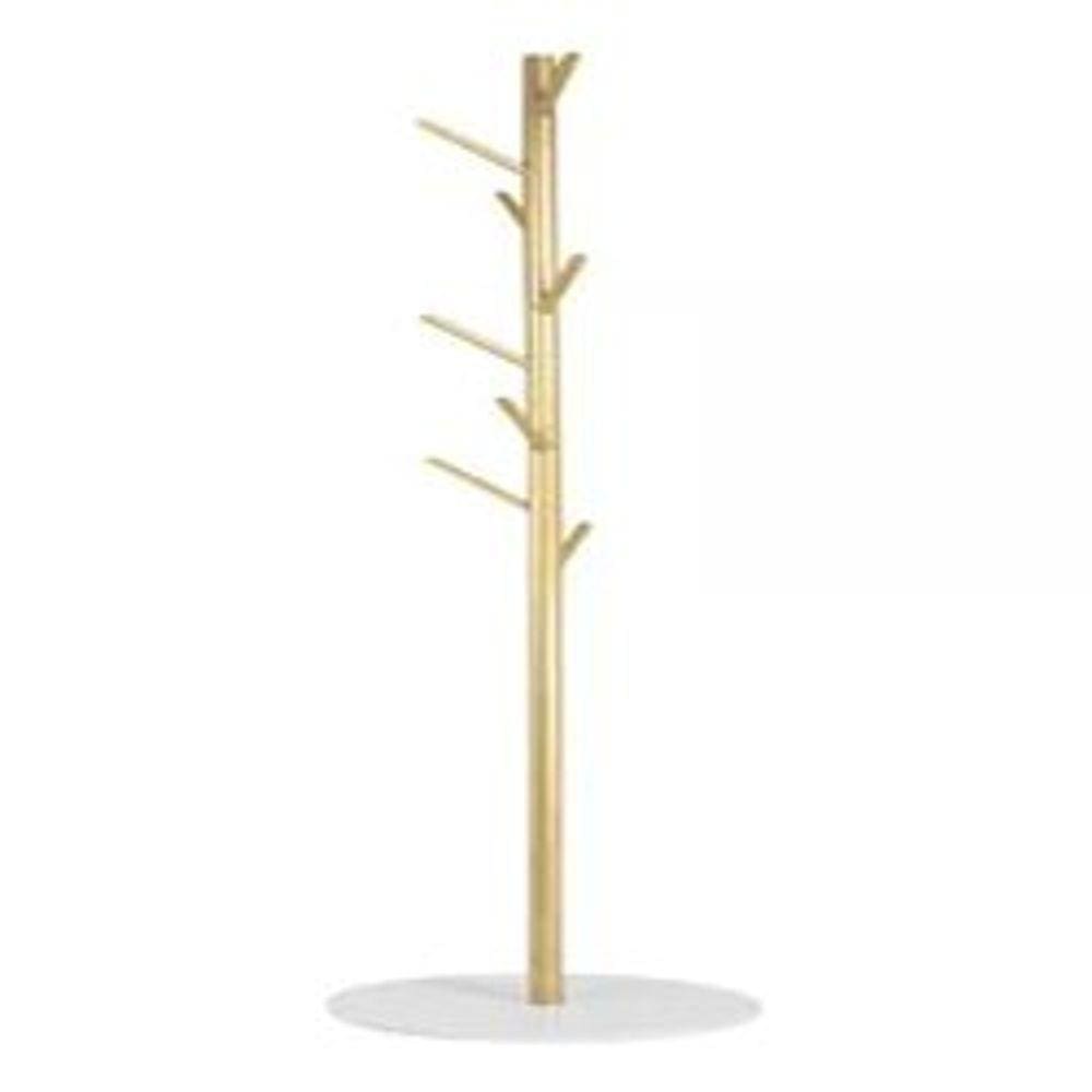 Cabideiro Dourado 8 Hastes Com Base Em Mármore 170x32x32cm