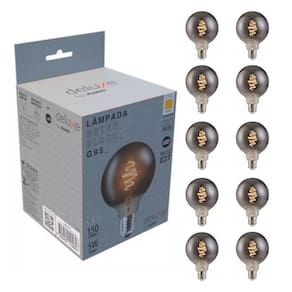 Lâmpada Led Avant Retro Black G95 2200k E27 Bivolt 10 Unid.
