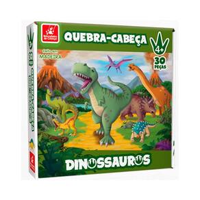 Quebra-Cabeça 200 Peças - Puzzle Batalha dos Dinossauros - Grow