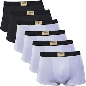 Kit 6 Cuecas Boxer Di Nuevo  Algodão Premium Branca e Preta