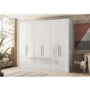Guarda Roupa Casal Ambiente Venice 62580 Branco Brilho - Demóbile