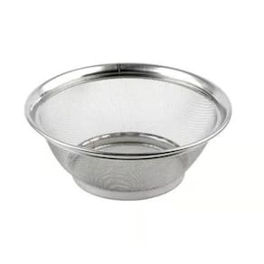 Escorredor de Alimentos 25cm em Aço Inox Cromado - Cesta Casa em Cozinha - Multiuso Peneira de Arroz Macarrão - PANAMI