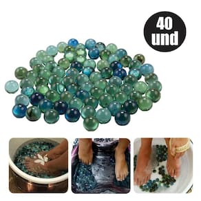40 Bolinha Gude Terapêutica Escalda Pés Relaxante Resistente