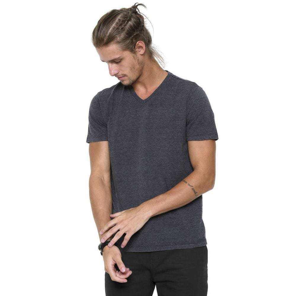 Camiseta Gafite Gola V 100% Algodão Lisa