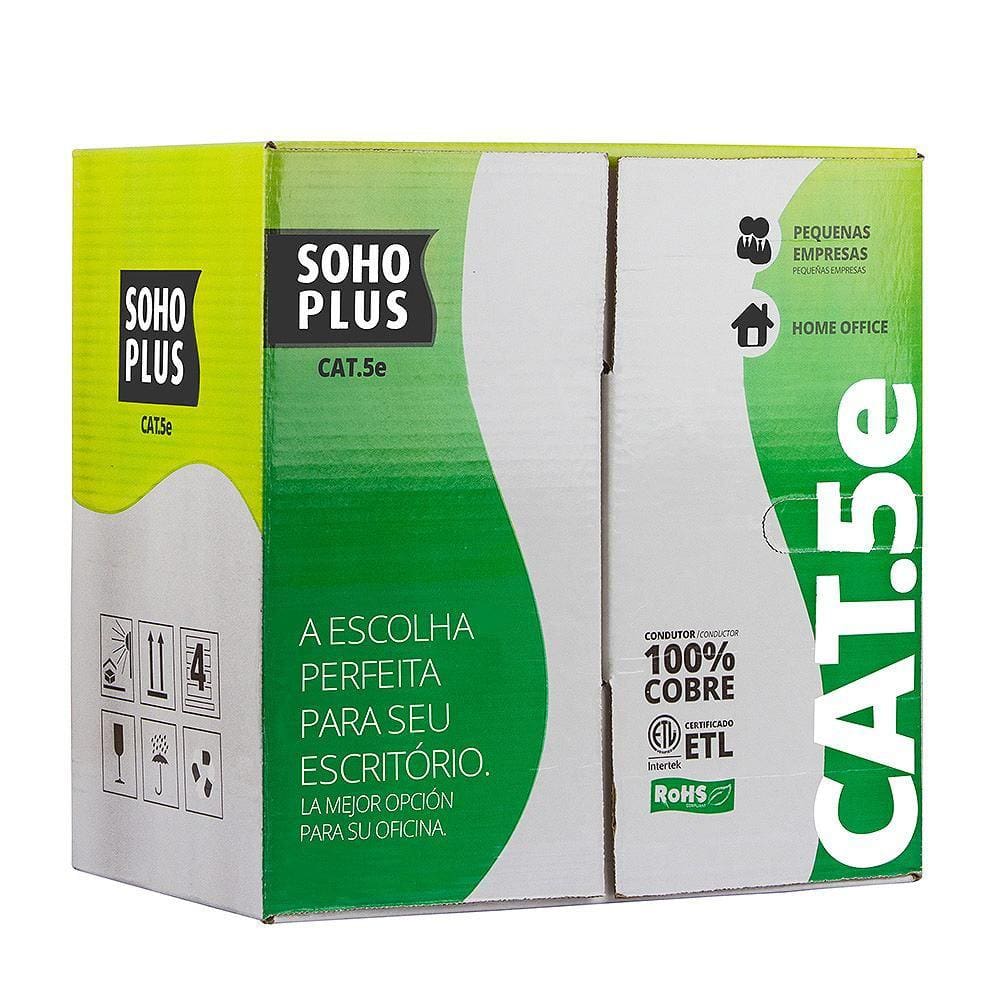 Cabo de Rede Furukawa Sohoplus CAT5 Preto 24AWG 305 Metros CMX