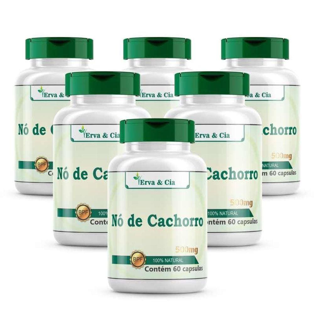 Nó De Cachorro Puro 100% Natural 360 Cáps 500Mg 6 Frascos