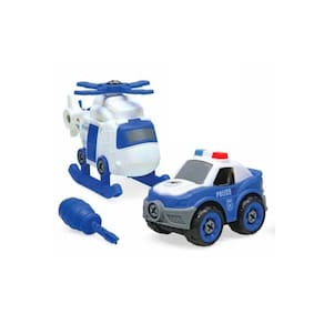 Brinquedo Carro Viatura Polícia E Helicóptero De Montar