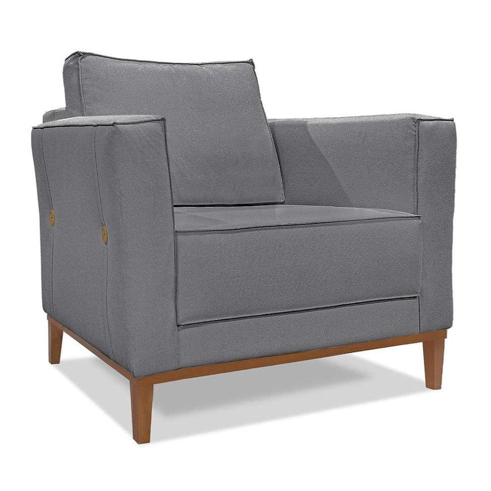 poltrona potenza linho cinza