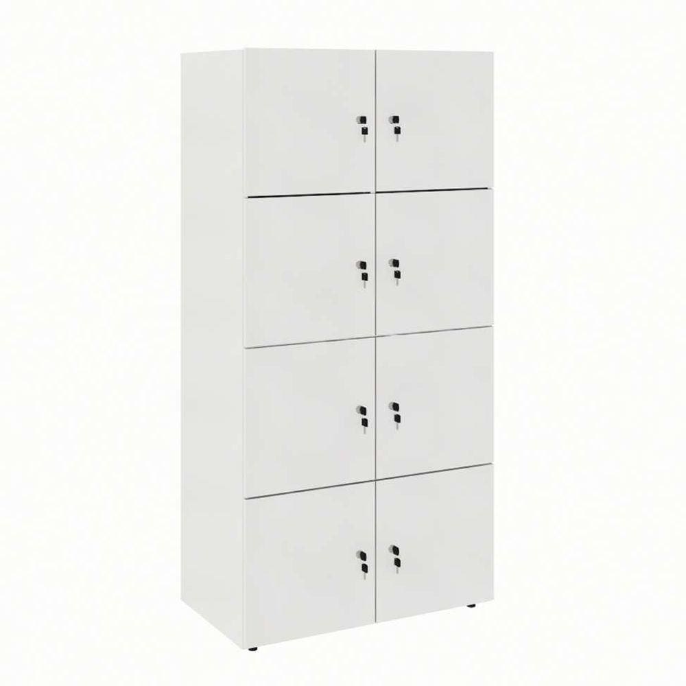 armário locker duplo module 8 pt cinza