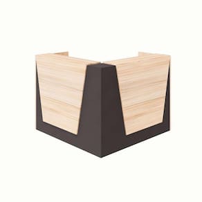balcão de atendimento em l ção calvi e preto 141 cm