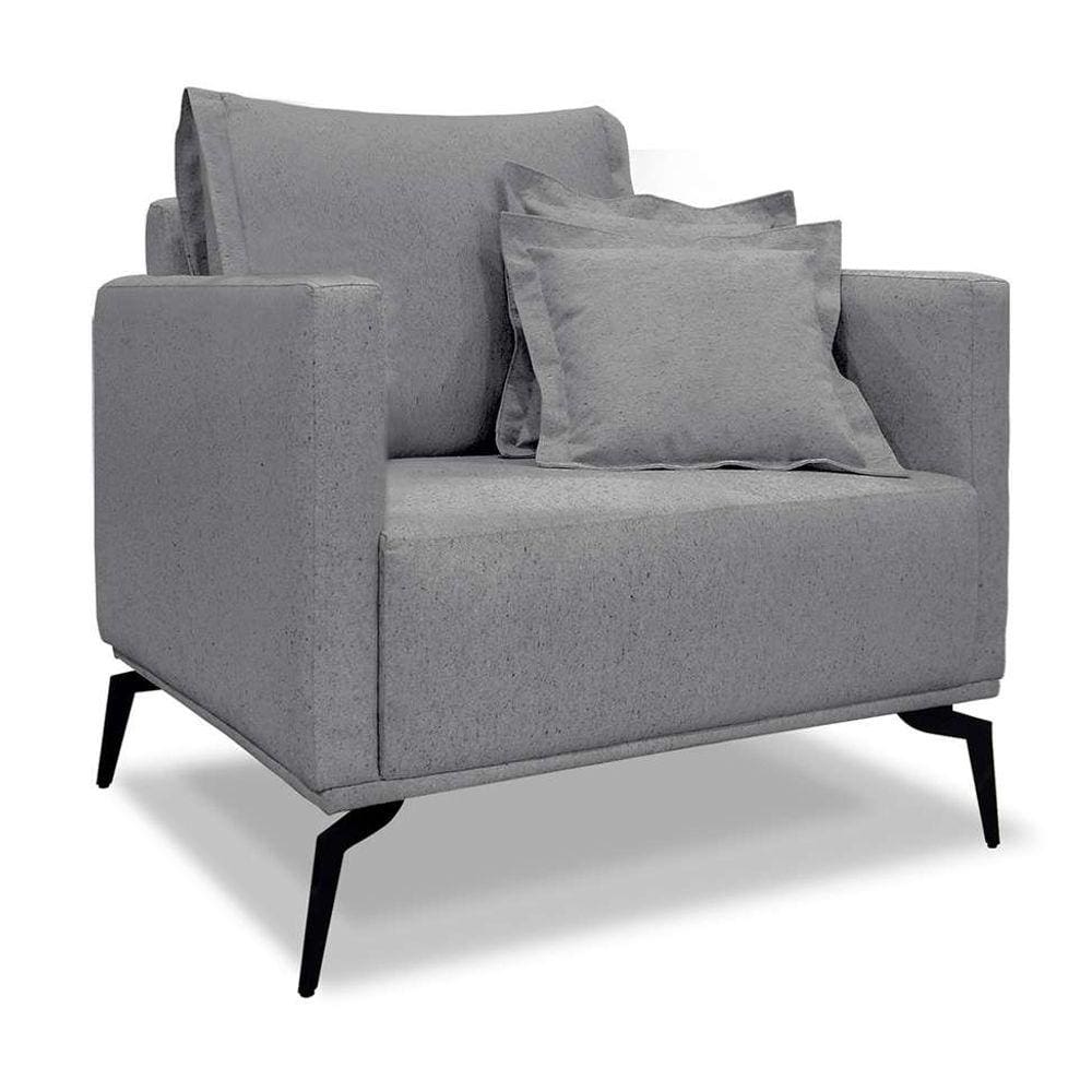 poltrona lazio linho cinza