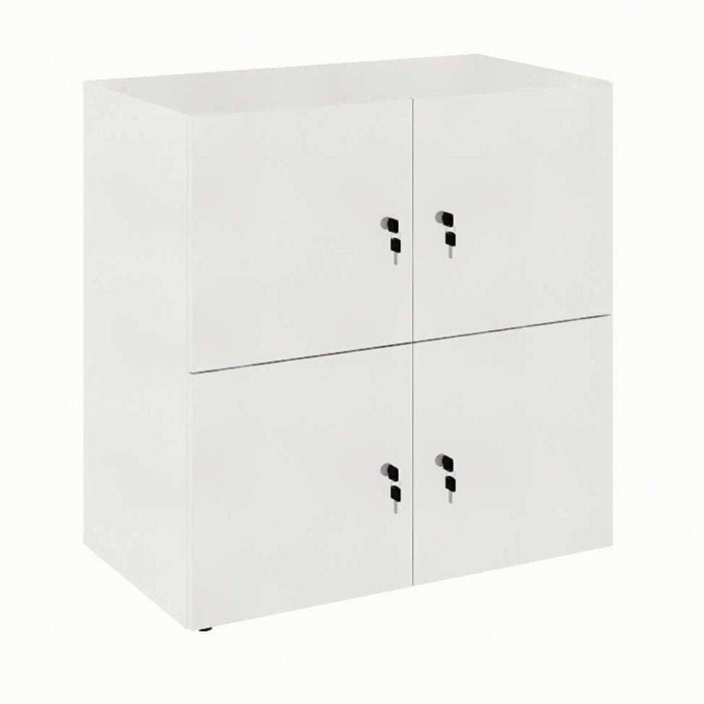 armário locker duplo module 4 pt branco