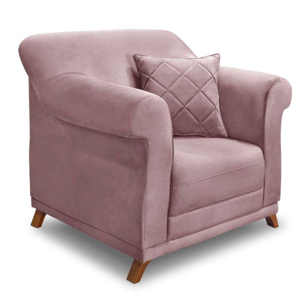 poltrona abruzzo veludo lilás