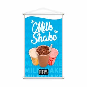 Banner Milk Shake Bebida Gelada Sorveteria Preço 60x40cm