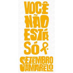 Adesivo Laço Setembro Amarelo Você Não Está Só 50X100Cm