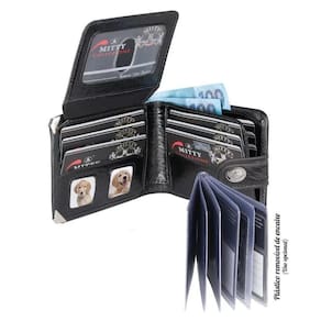 Carteira Masculina Couro Mitty M1F Média Fecho Cantoneira