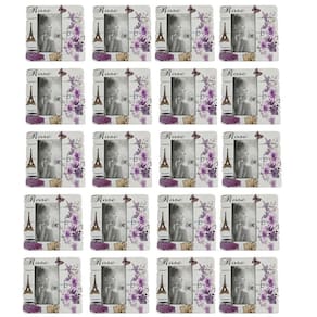 Porta Retrato 10x15 Foto Moldura Paris Kit 20 Unidades Flores Enfeite Mesa Estante Prateleira Quarto Sala Viagem Decoraçao Lembrança
