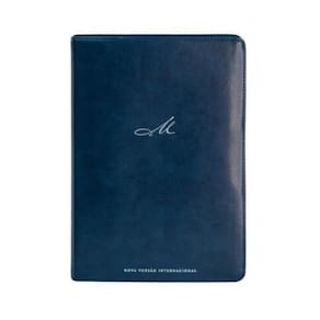 Bíblia De Estudo Macarthur, Nvi, Couro Soft, Azul, Leitura Perfeita