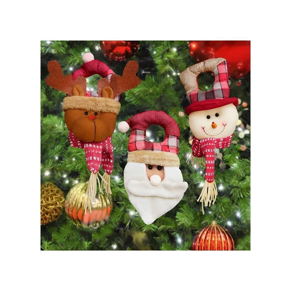 Kit 12 Enfeites De Porta Decoração Natal Feltro Pendente