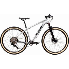 Bicicleta 29 Ksw Xlt 12v Freios Hidráulicos 1x12v Trava No Ombro Pneu Bege - Prata\Preto