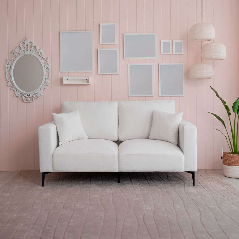 sofá na caixa ubbe bouclé branco 170 cm