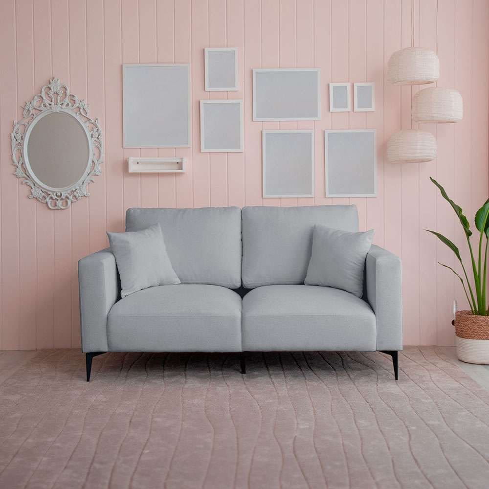 sofá na caixa ubbe bouclé cinza 170 cm