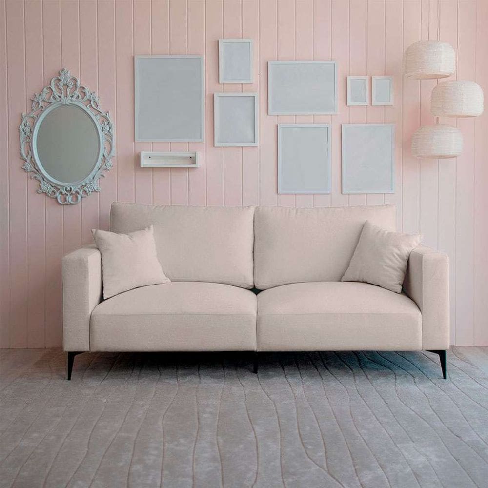 sofá na caixa ubbe bouclé bege 200 cm