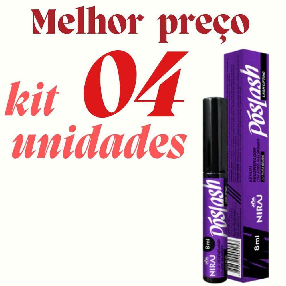 4 Seruns Alongamento de Cílios Pos Lash Lifting 8ml Niraj