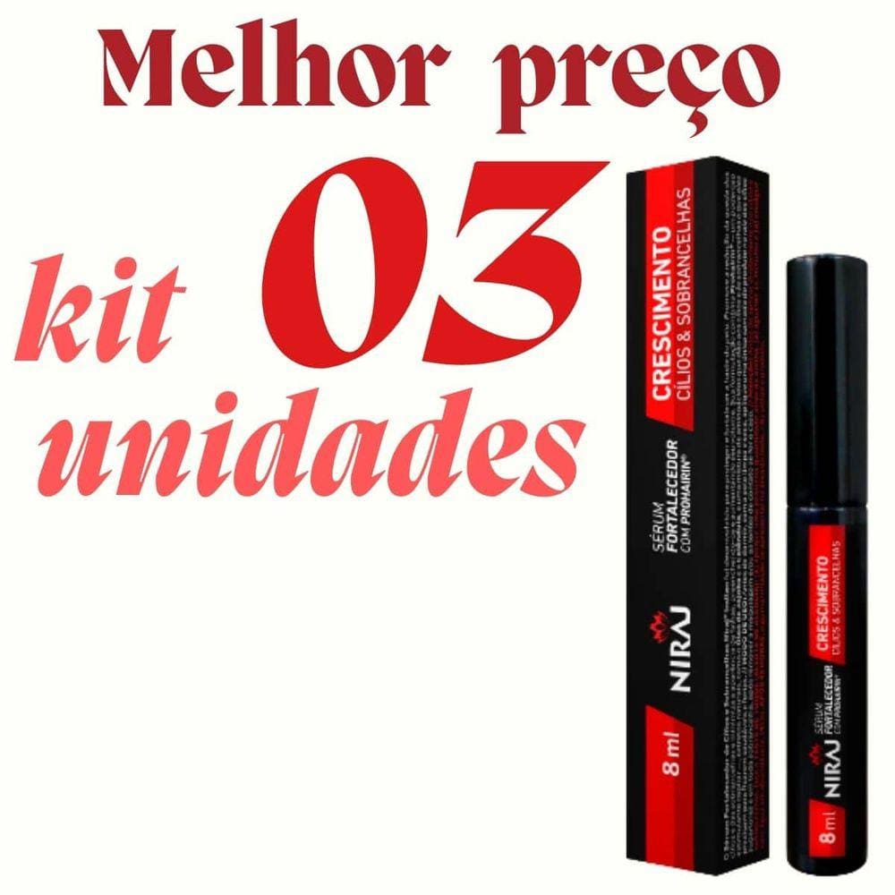 3 Serum Crescimento De Cilios E Sobrancelhas 8Ml Niraj