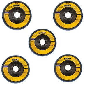 Kit 5 Discos Flap 180 X 22,23Mm Gr80 Dewalt Dw8324P