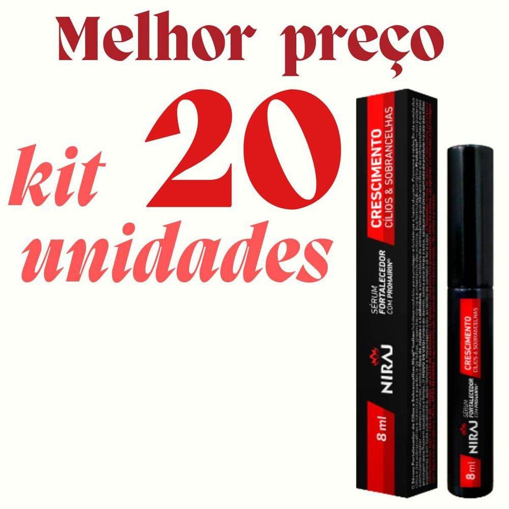 20 Serum Crescimento De Cilios E Sobrancelhas 8Ml Niraj