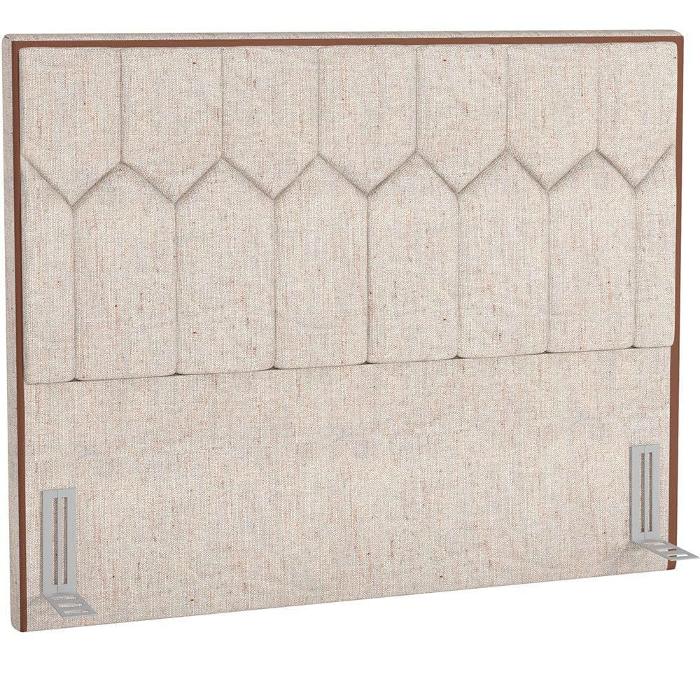 Cabeceira Cama Box Casal King 195 cm P05 Londres Linho Bege Claro - Lyam Decor