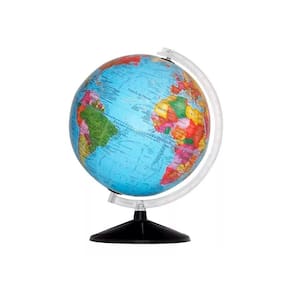 Globo Terrestre Profissional Continental 30cm Com Divisão De Países Base Em Plástico Decoração