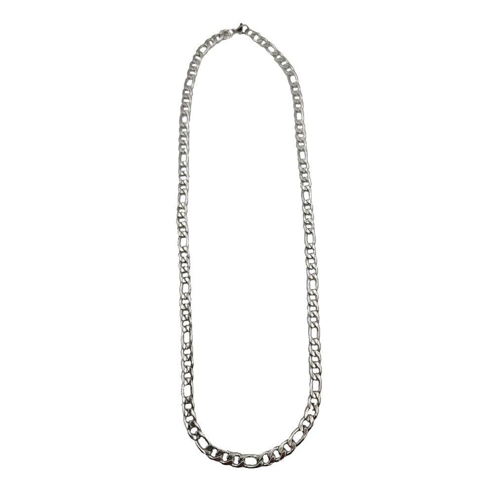 Corrente Masculino 3x1 Colar Cordão 60cm Largura 7mm Aço Inox