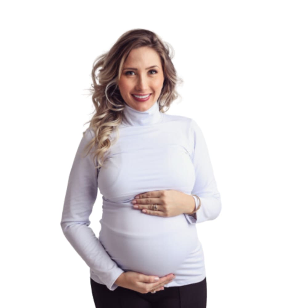 Blusa Térmica Gestante e Amamentação Vanessa - Branca