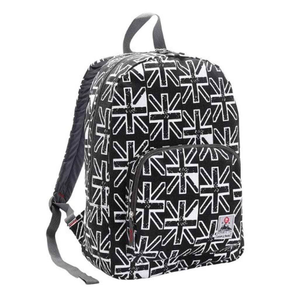Mochila de Costas Casual Espaçosa Canvas Teen Bandeira Republic Vix Preto