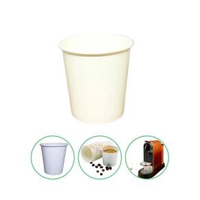 100Un Copo Papel Biodegradável Café 110Ml Branco