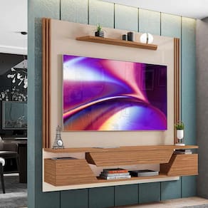 Painel Para TV 60 Polegadas Suspenso Off White Noce Valley 1.8 Casa D Off White Noce