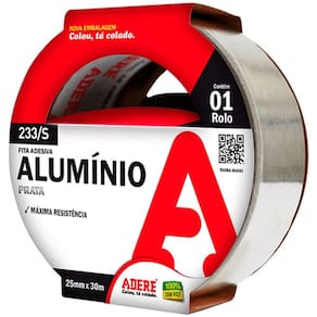 Fita Adesiva de Aluminio 25MM X 30M Adere 233S